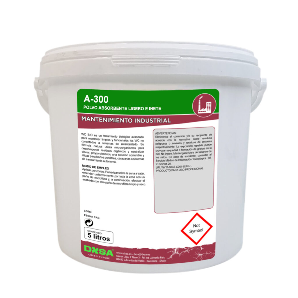 A-300 Polvo absorbente ligero e inerte