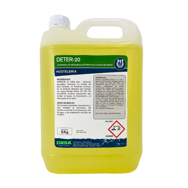 DETER-20 - Lavavajillas Automático para Aguas Blandas