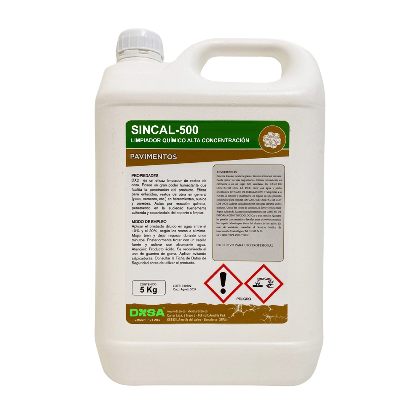 SINCAL-500 Limpiador químico alta concentración