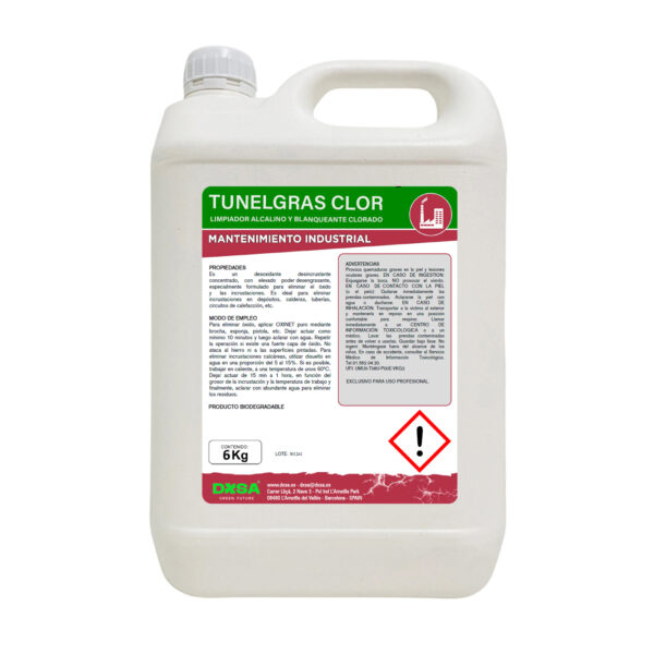 TUNELGRAS CLOR - Limpiador alcalino y blanquante clorado