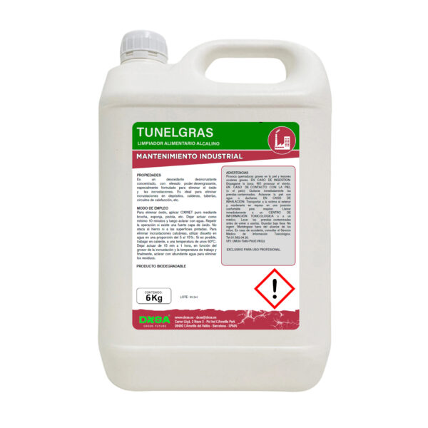 TUNELGRAS - Limpiador alimentario alcalino
