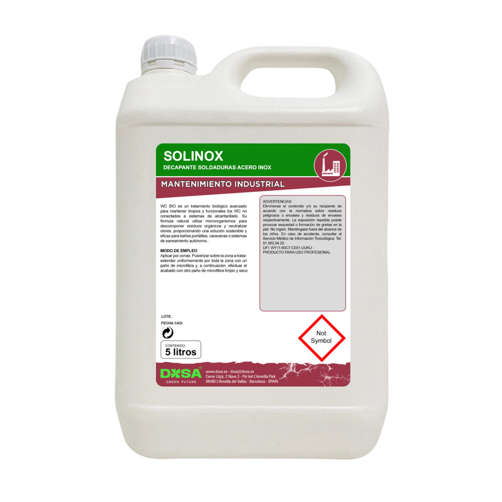 SOLINOX Decapante para soldaduras de acero inoxidable