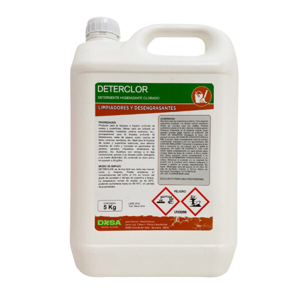 DETERCLOR - Detergente Higienizante Clorado Deterclor - Limpieza Total