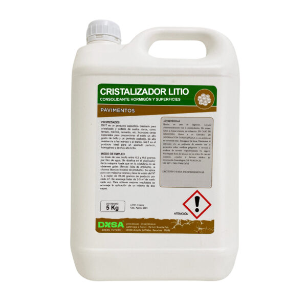 Cristalizador Litio Consolidante de hormigón y superficies