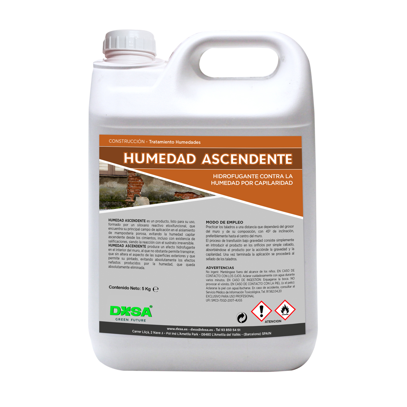 Humedad Ascendente Hidrofugante contra humedad por capilaridad