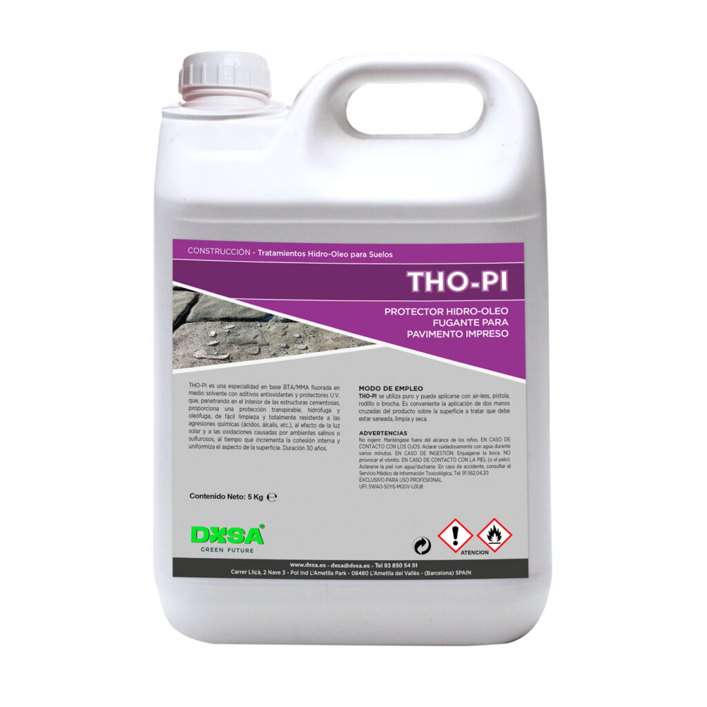 THO-PI Protector hidro-oleo fugante para pavimento impreso
