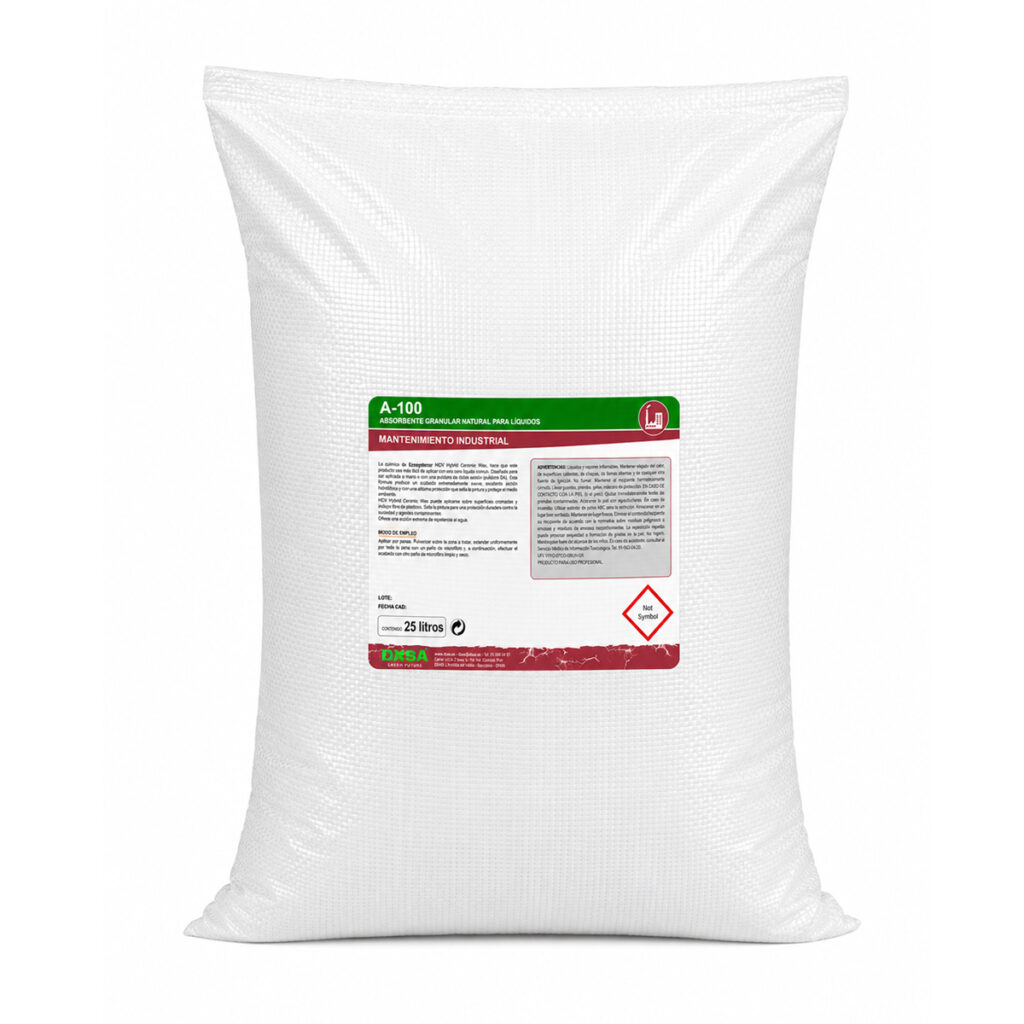 A-100 Absorbente granular natural para líquidos