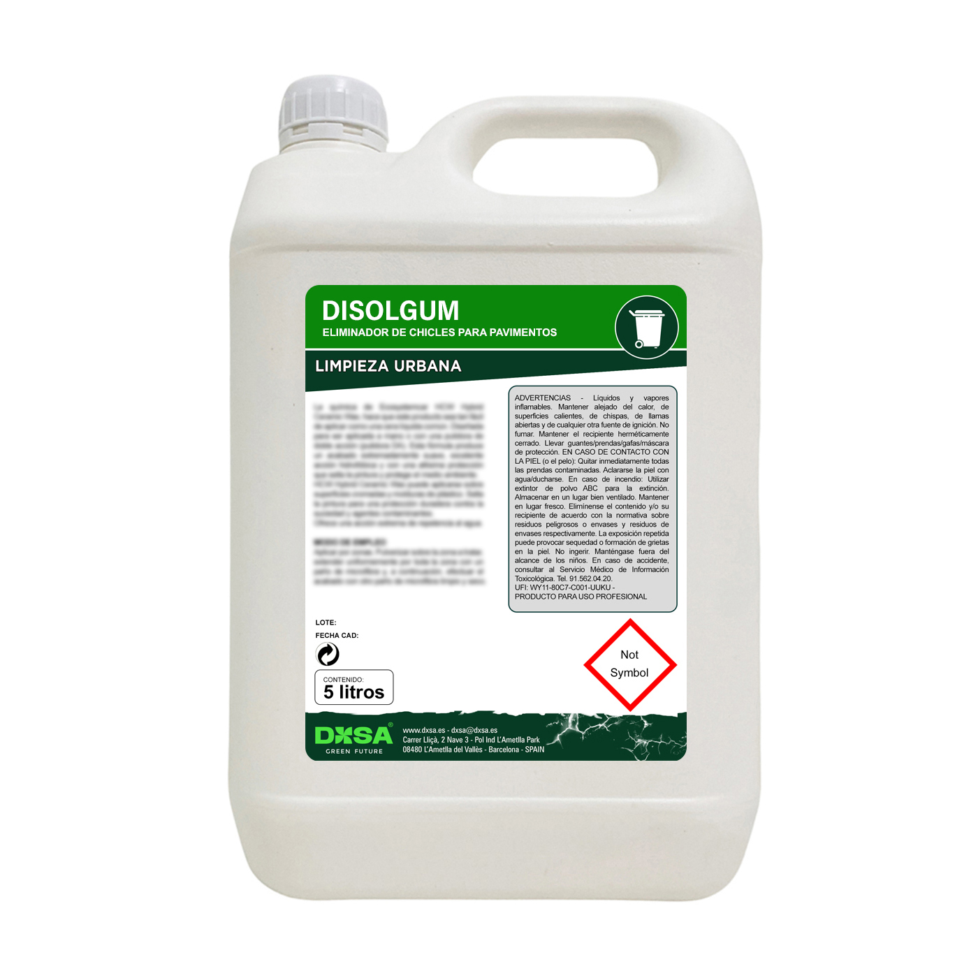 DISOLGUM - Eliminador de chicles para pavimentos