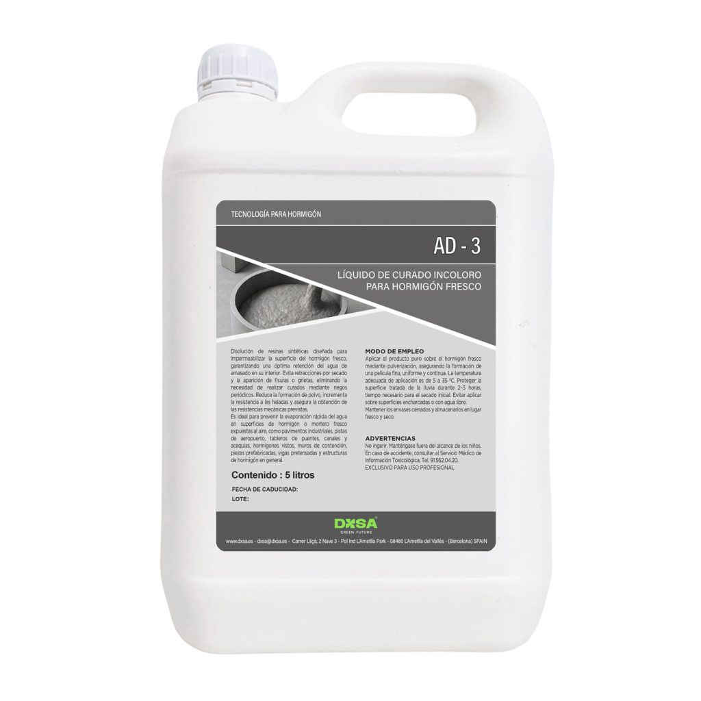 AD3· - Liquido de curado incoloro para hormigón fresco