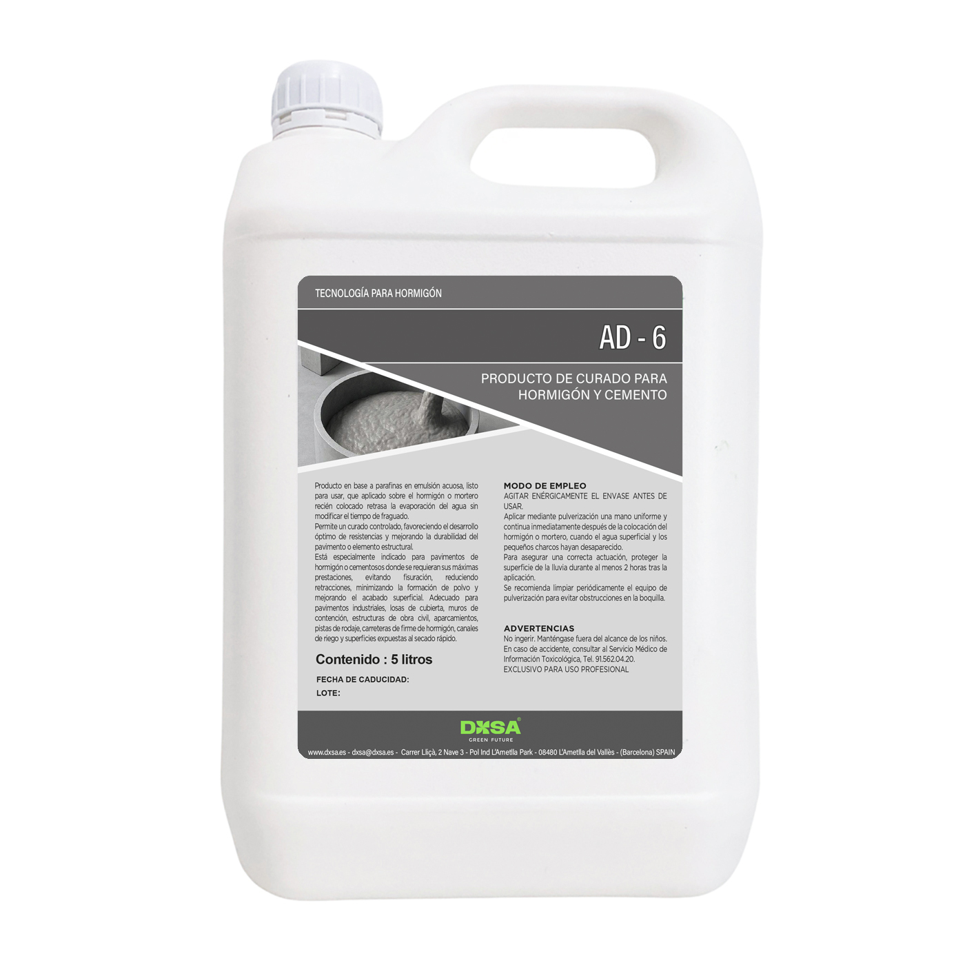AD6· - Producto de curado para hormigón y cemento