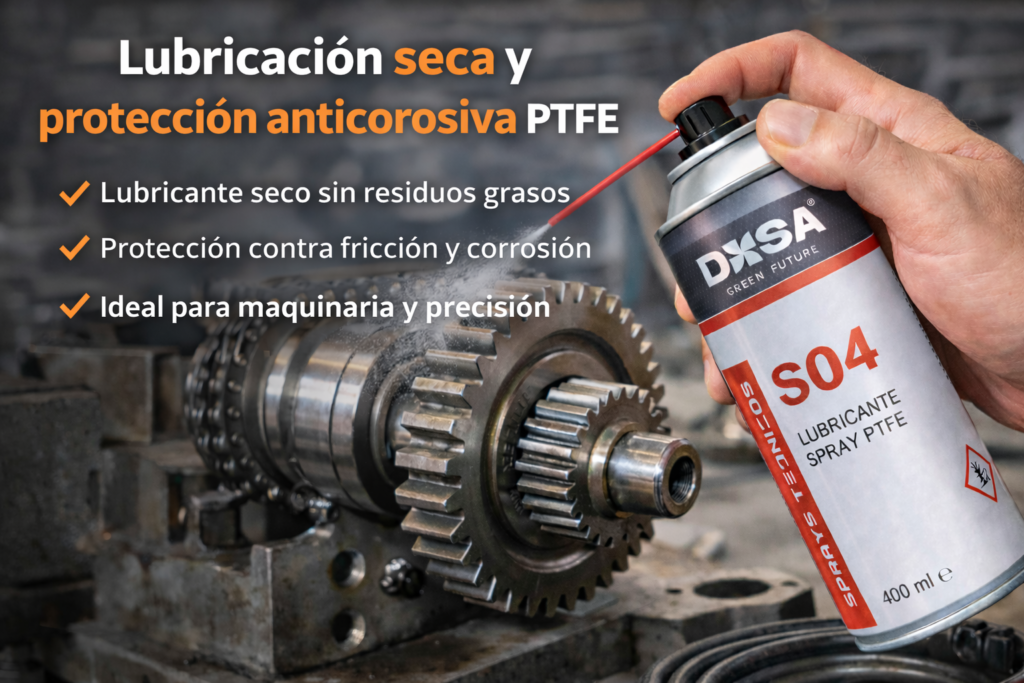 S-04 Lubricante Spray PTFE – Lubricación seca y anticorrosiva portada