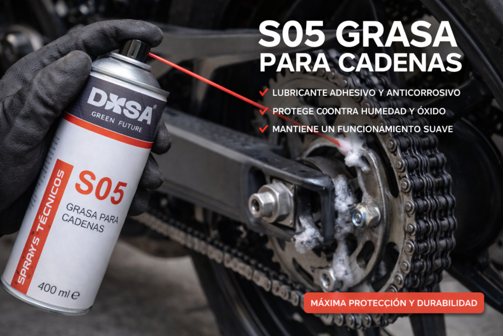 S-05 Grasa para cadenas – Lubricante adhesivo y anticorrosivo 02