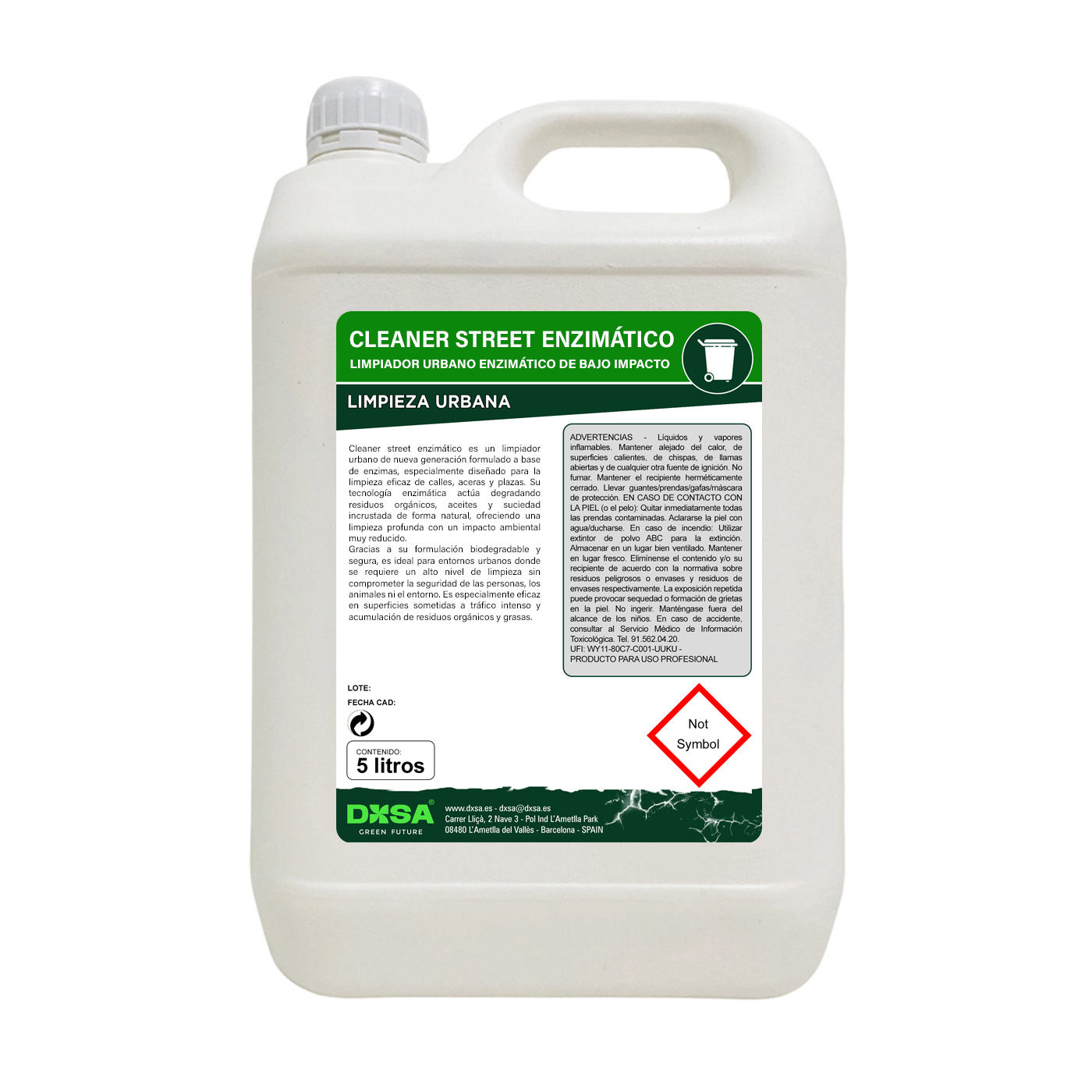 CLEANER STREET ENZIMATICO Limpiador urbano enzimatico de bajo impacto