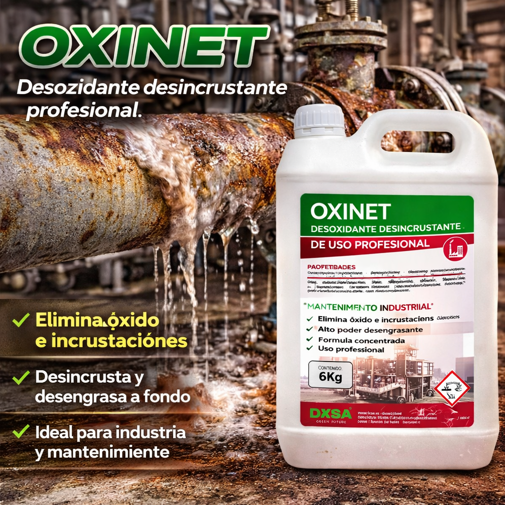 OXINET- Desoxidante – desincrustante de uso profesional banner