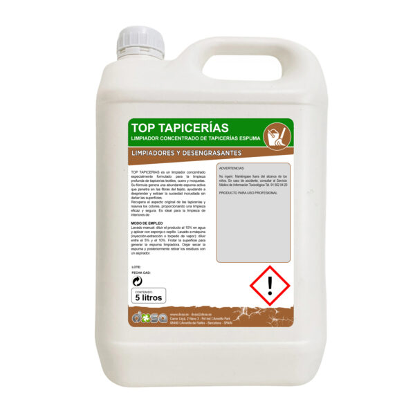 TOP TAPICERIAS Limpiador concentrado de tapicerias espuma activa
