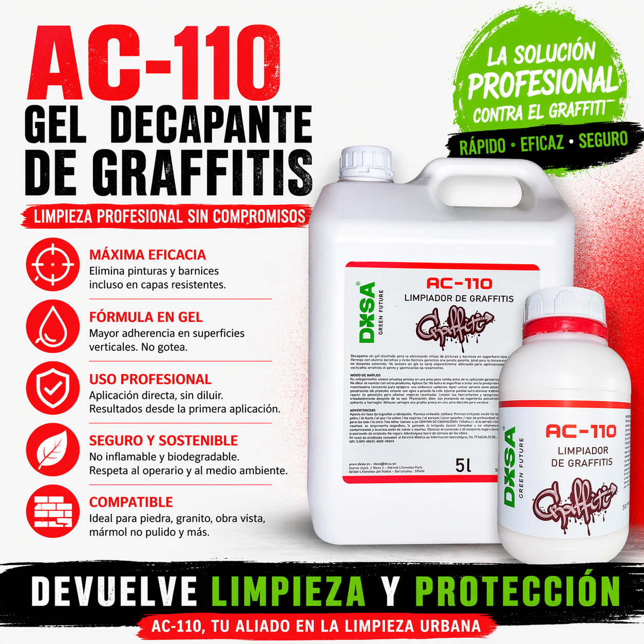 AC-110 Gel decapante de Graffitis