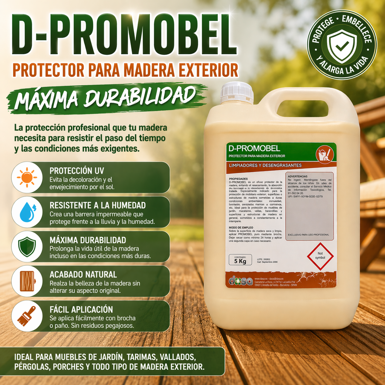 D-PRMOBEL - Protector para maderas de exterior publi