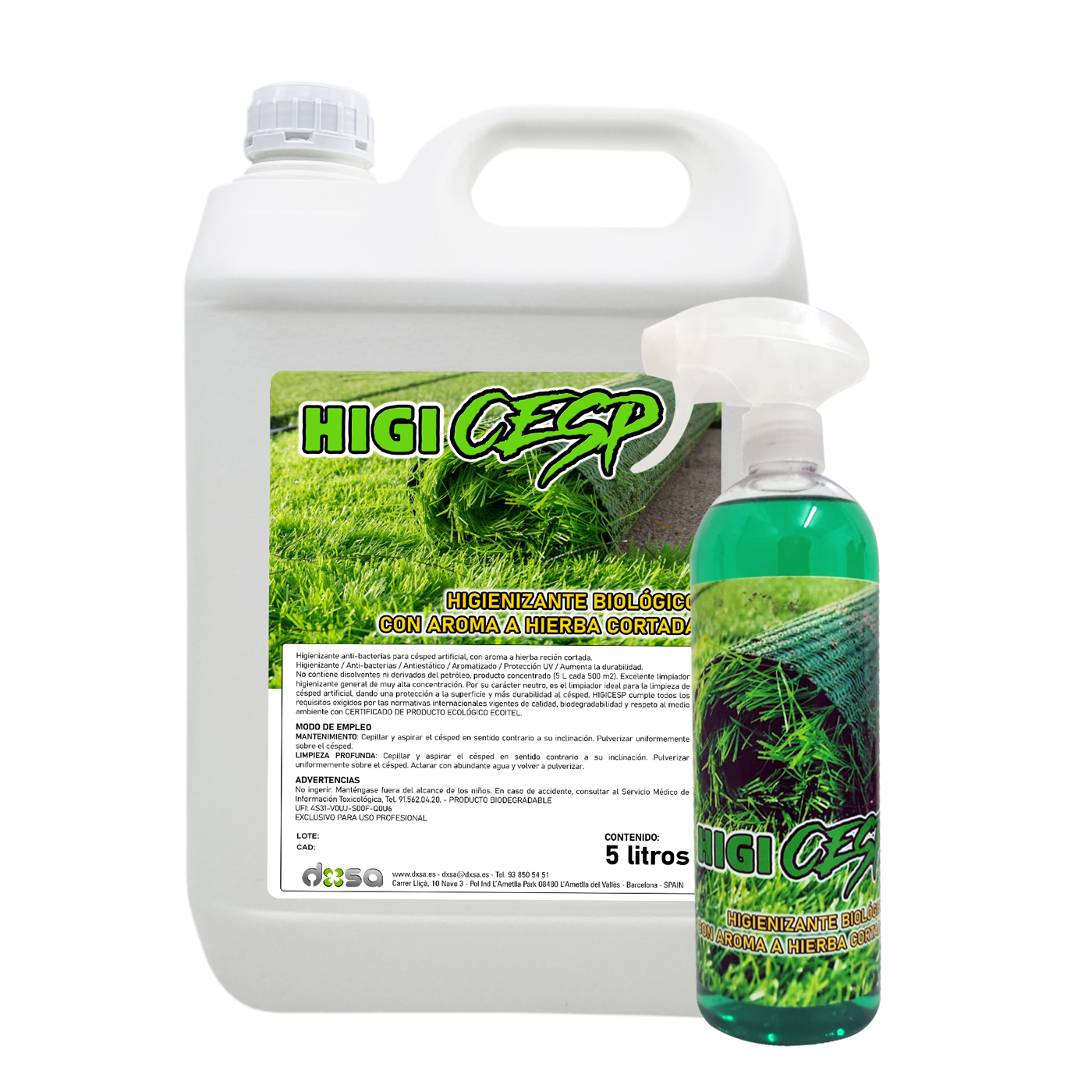 HigiCesp - Higienizante aromatizado para césped artificial
