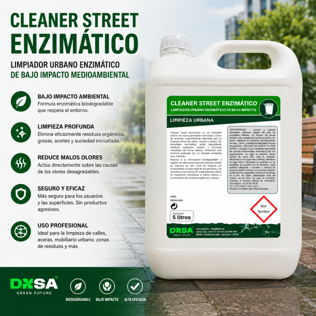 Cleaner Steet - limpiador enzimatico paralimpieza urbana
