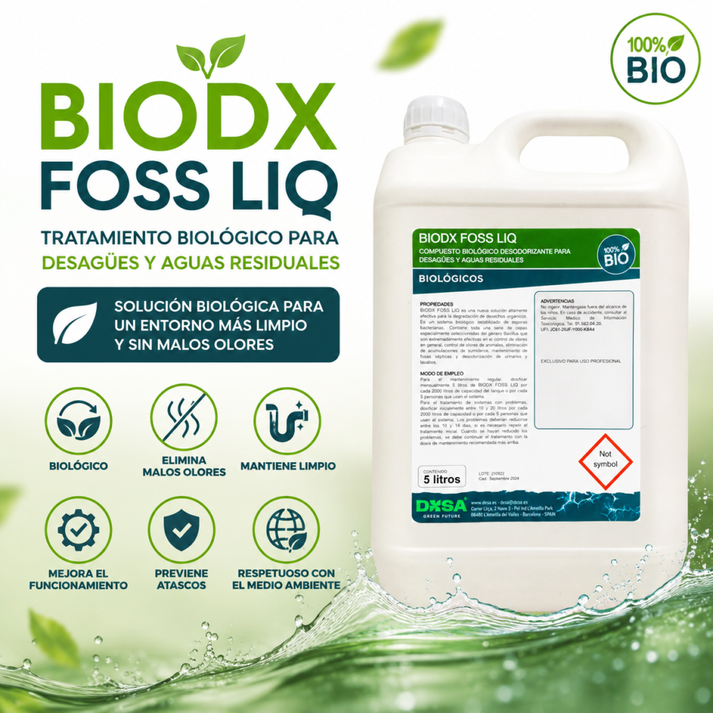 BIODX FOSS LIQ desodorizante biologico para fosas septicas