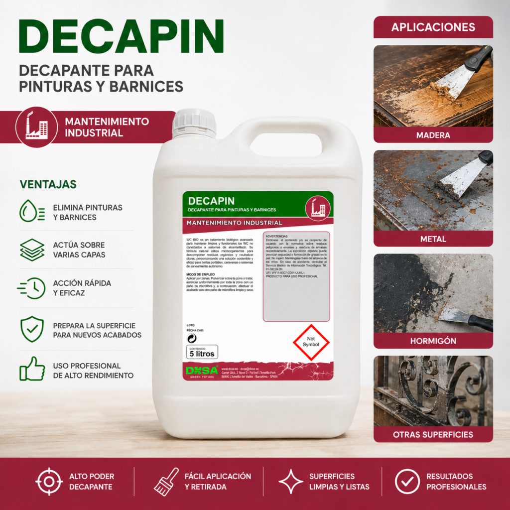 DECAPIN decapante profesional para eliminar pinturas y barnices con máxima eficacia
