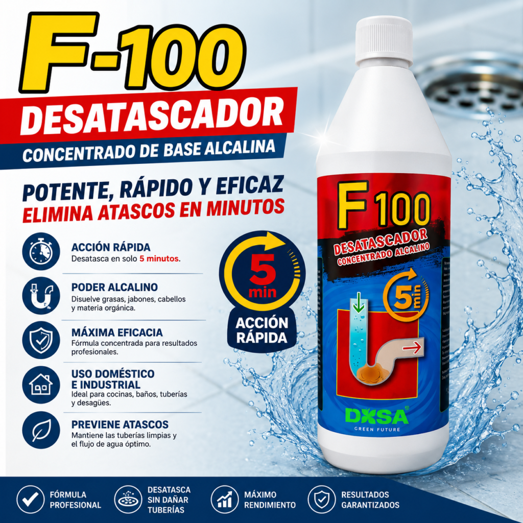 F-100 desatascador alcalino concentrado