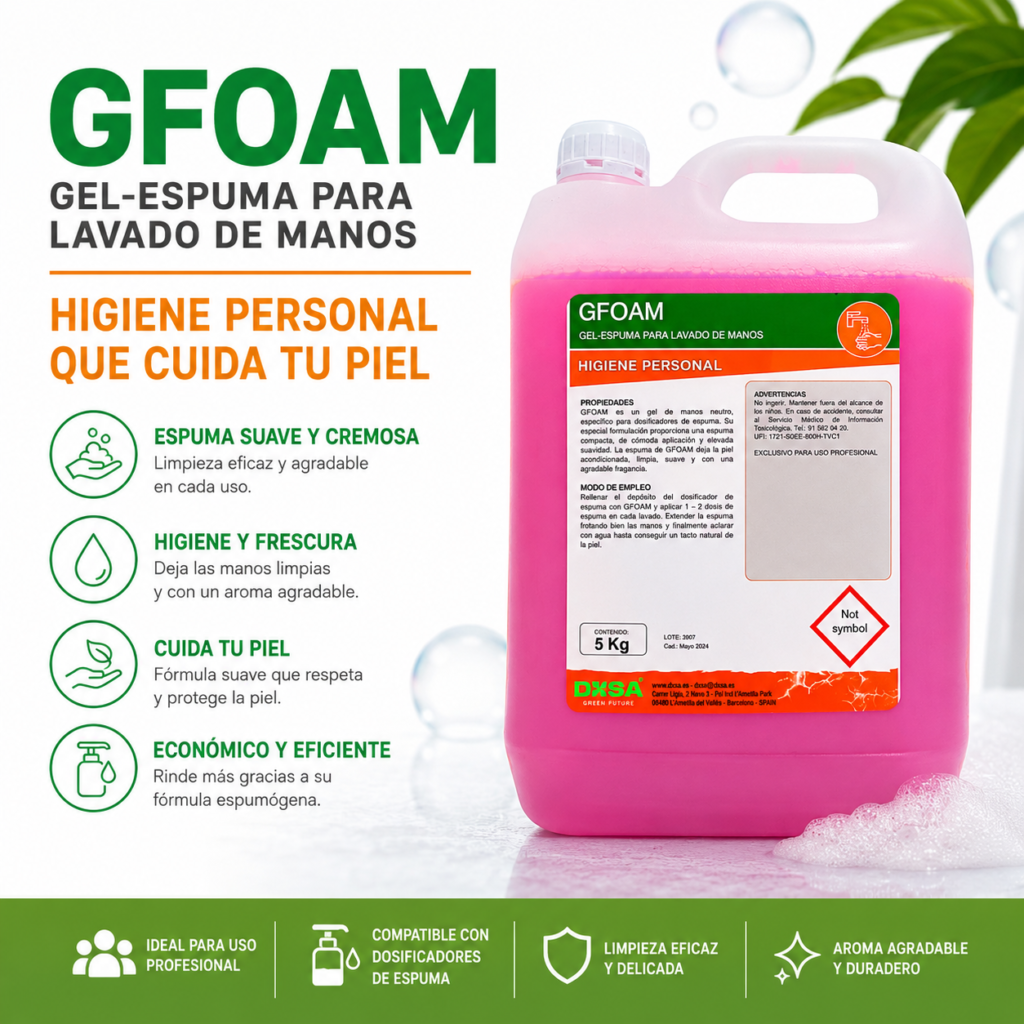 GFOAM jsabón espumogeno para colectividaes