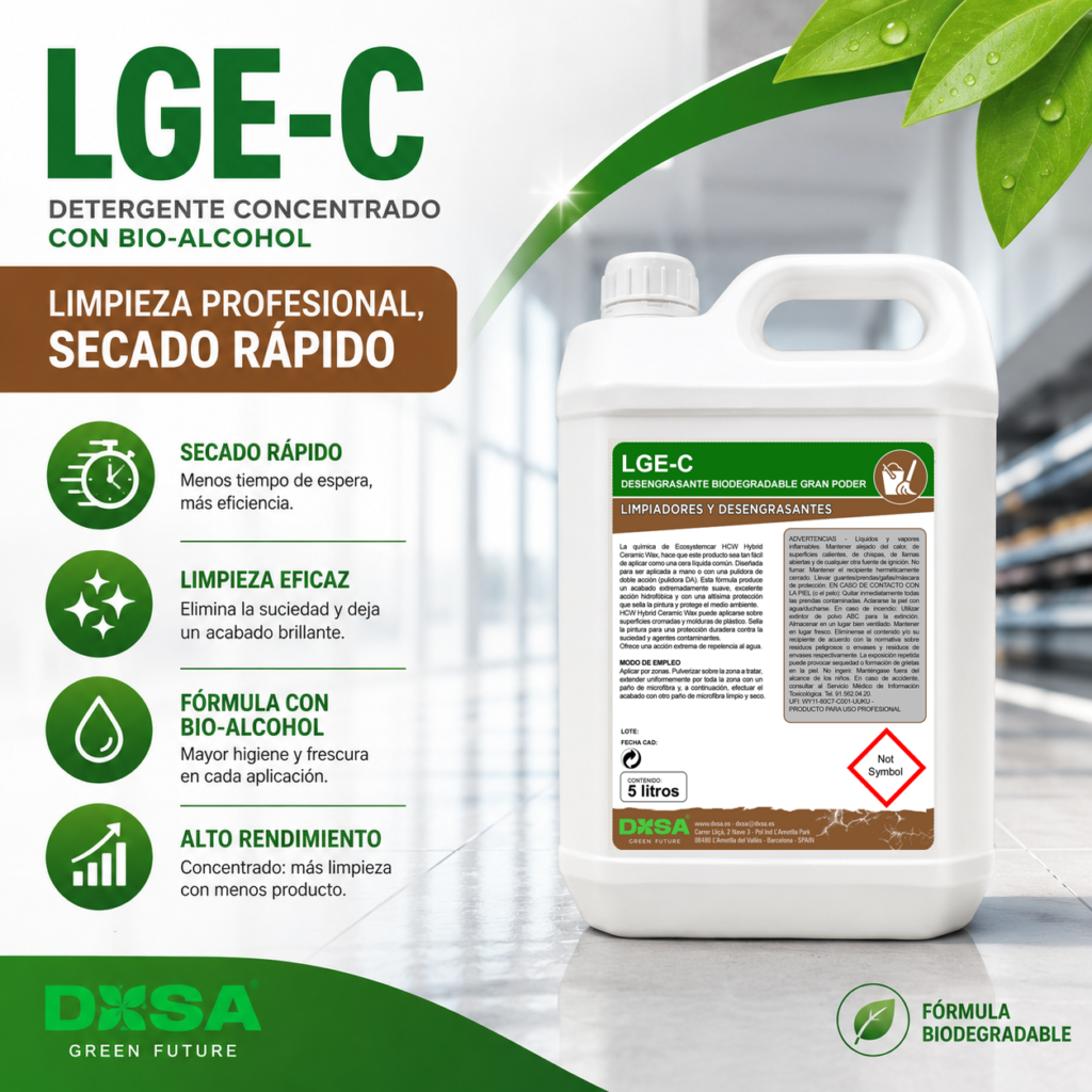 LGE-C Limpiador concentrado con bio-alcohol