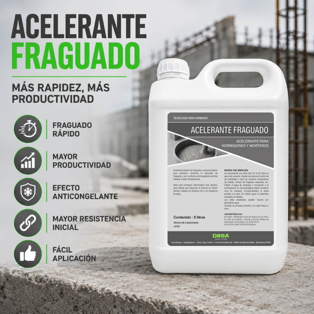 Acelerante de fraguado para hormigon