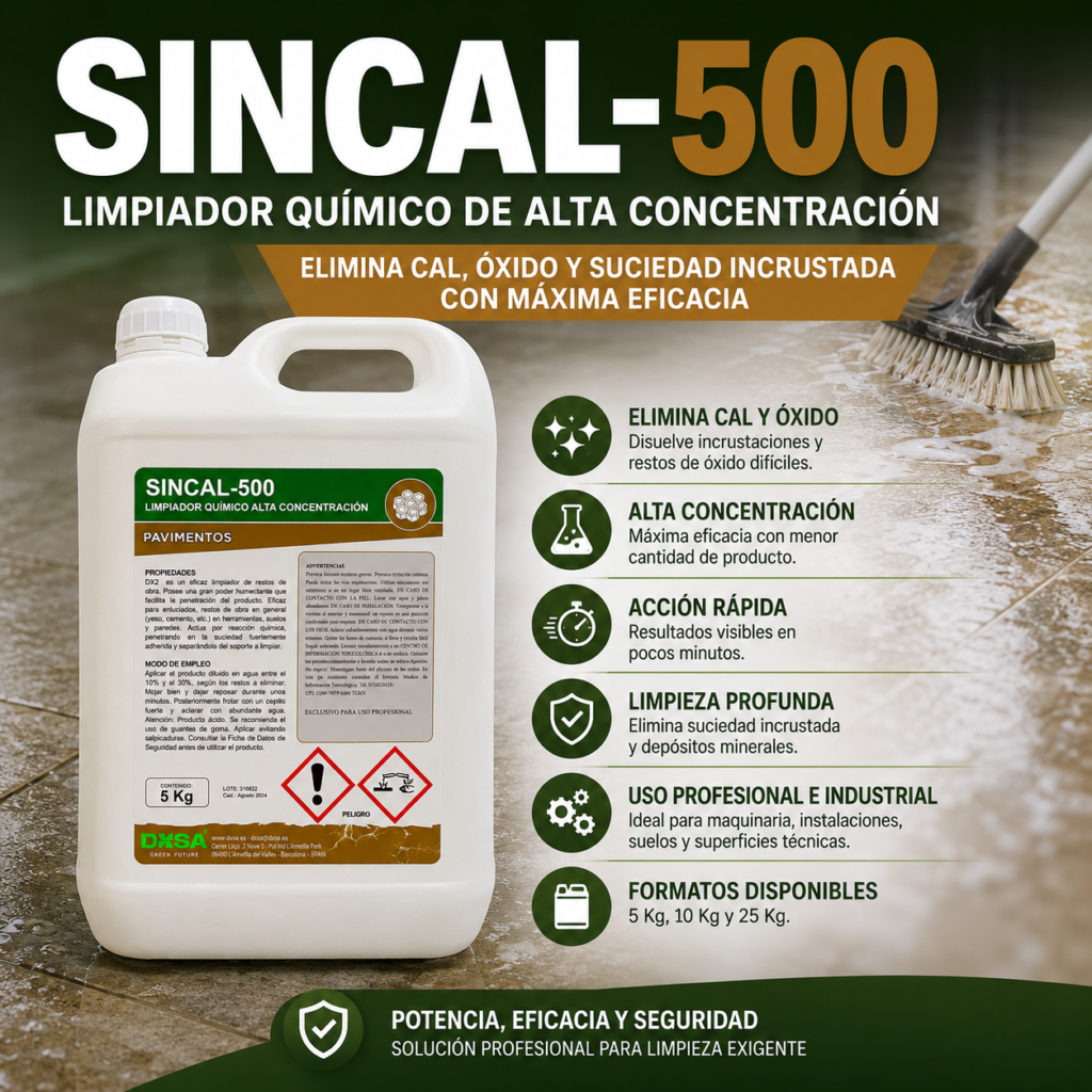 Sincal 500 limpiador químico