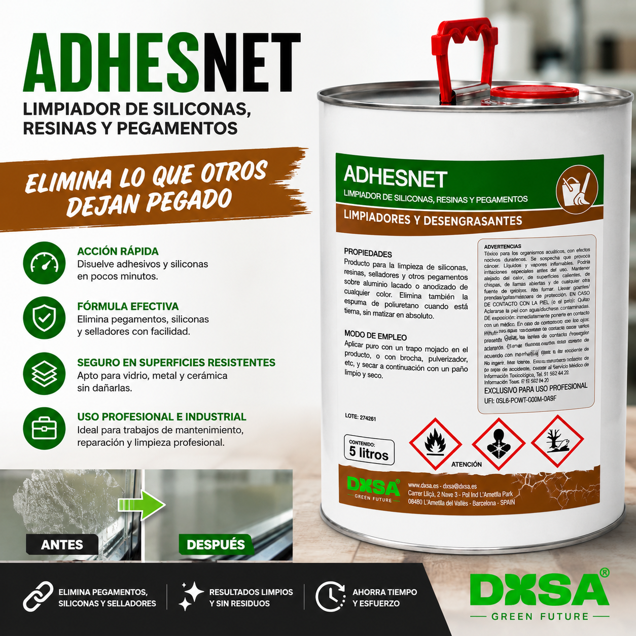 Adhesnet eliminador de restos de pegamento