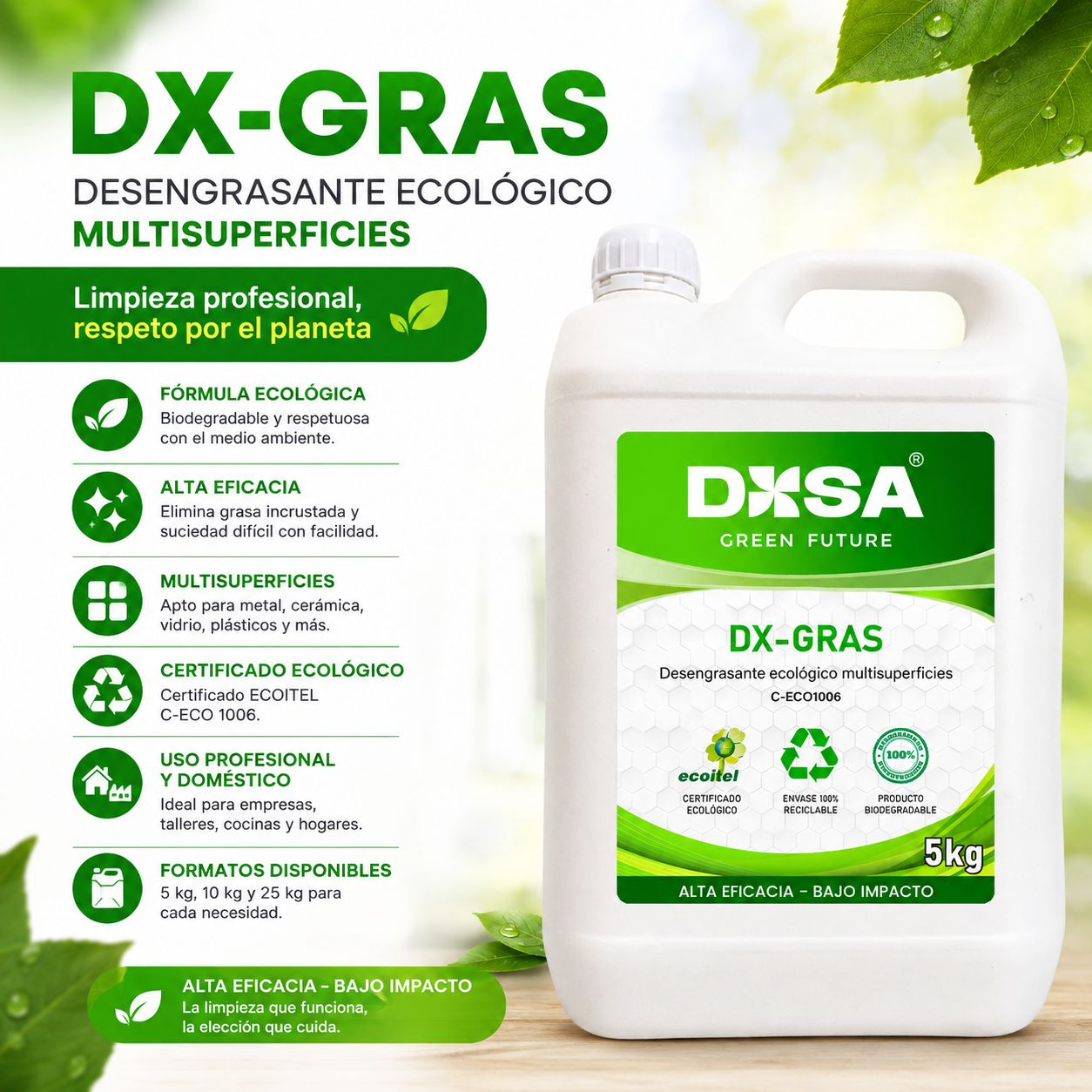 DX-GRAS desengrasante multisuperficie ecologico publi