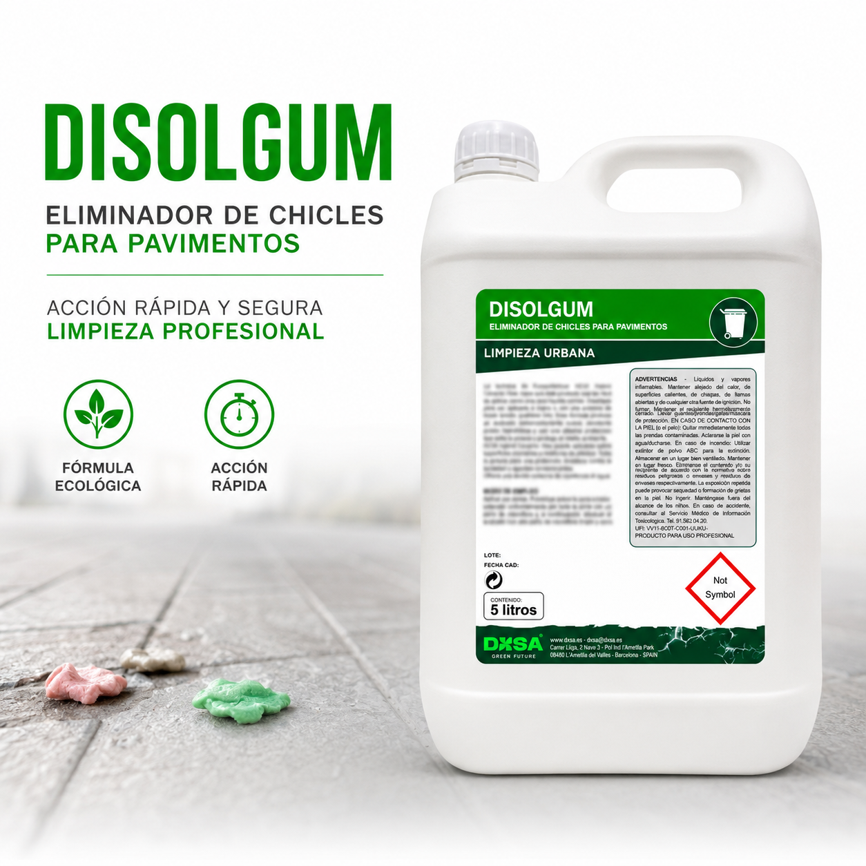 Disolgum eliminador de chicles profesional