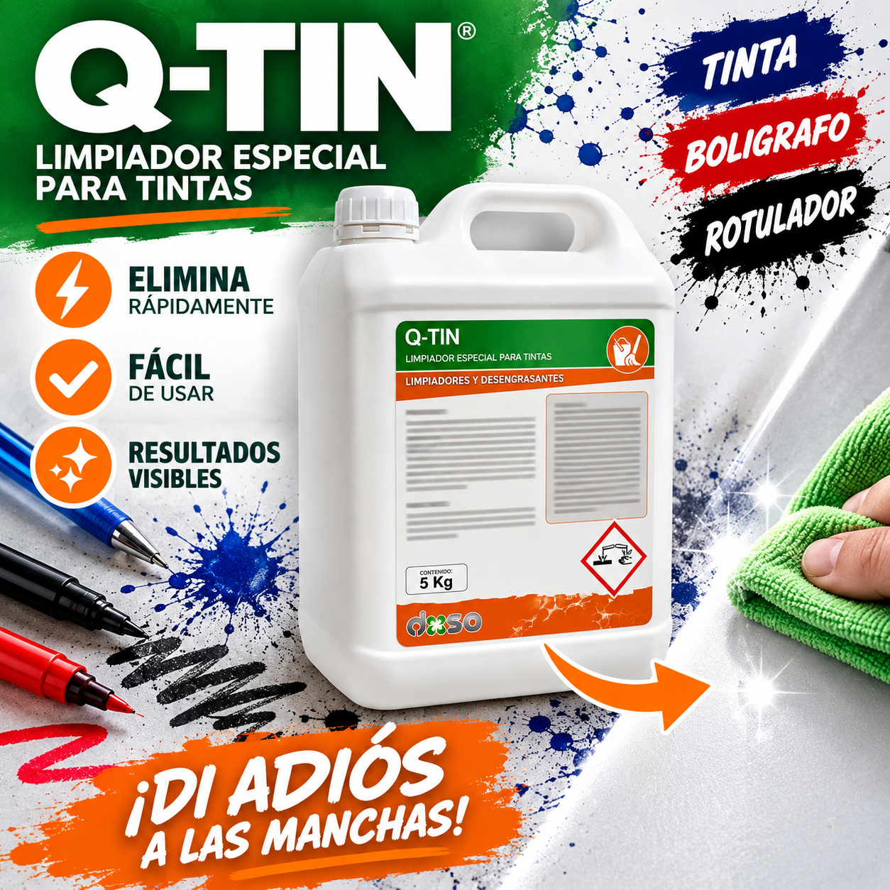 Limpiador de manchas de tinta