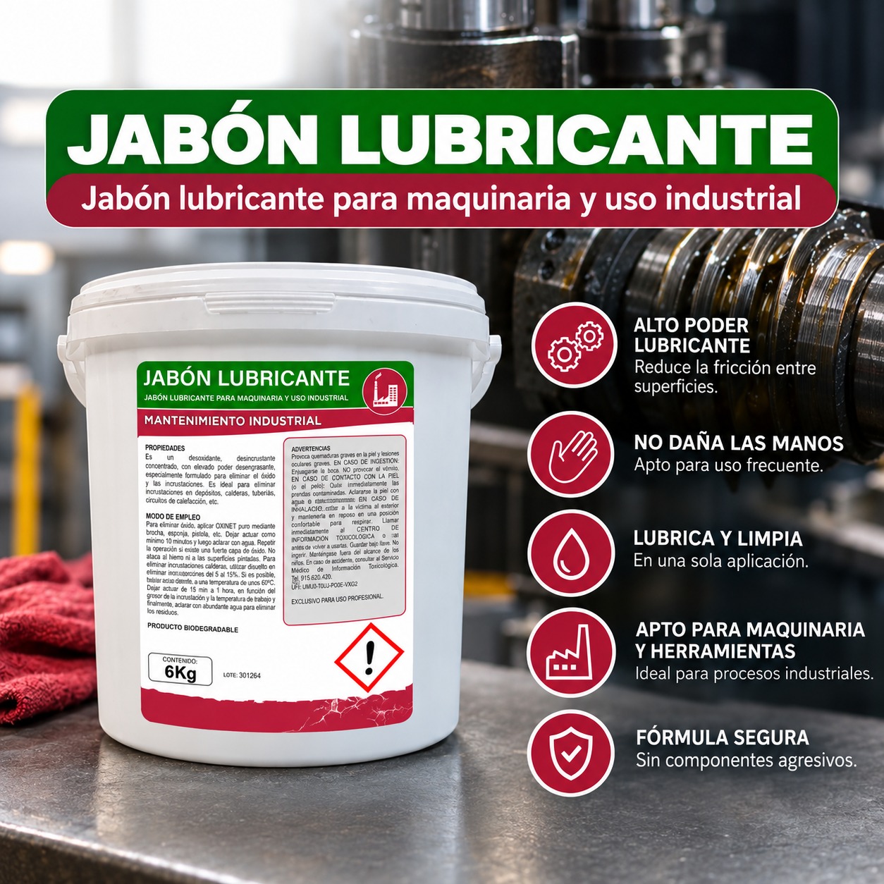 jabón lubricante industrial