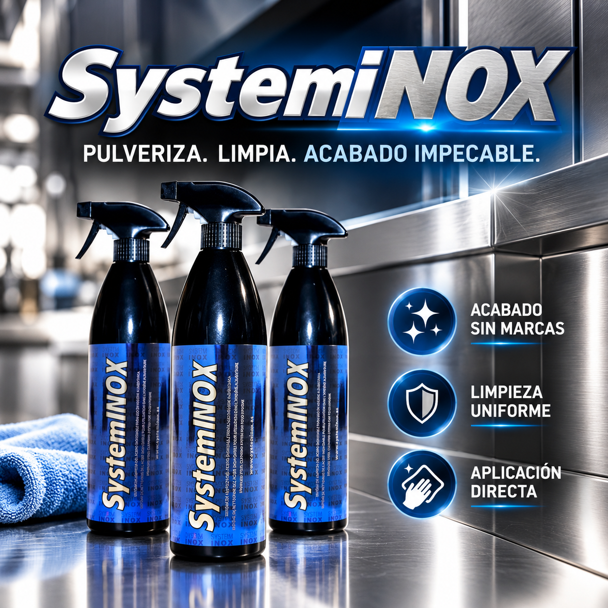 system inox limpiador de acero inoxidable
