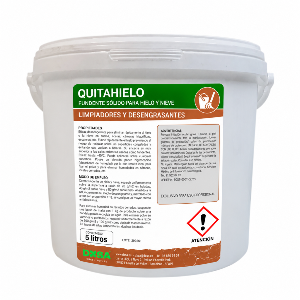 quitahielo fundente sólido para hielo y nieve