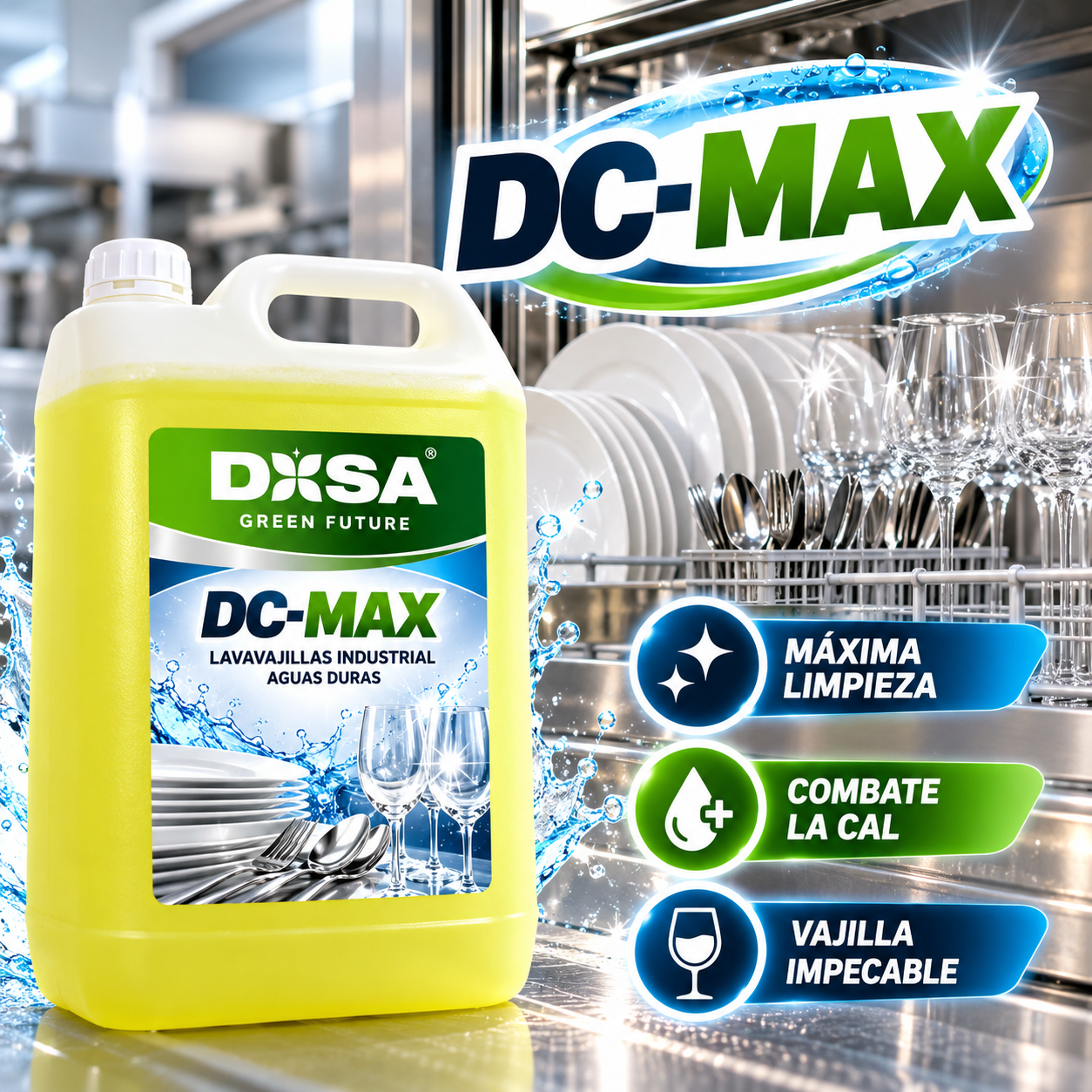 detergente para lavavajillas industrial con aguas duras