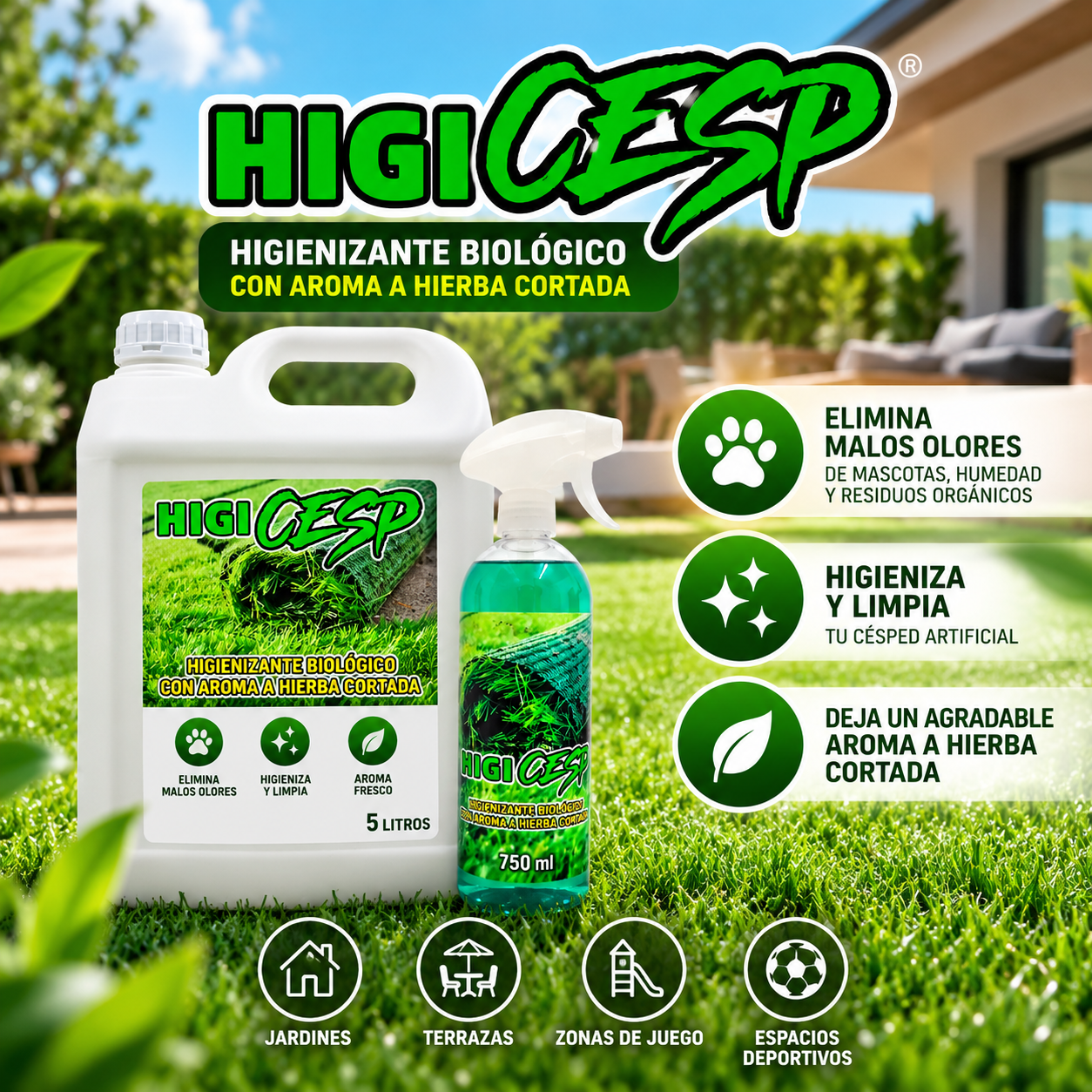higienizante para cesped artifical