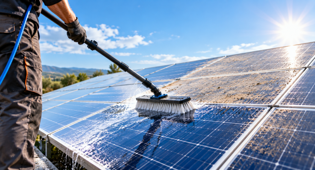 limpiador ecológico de placas solares